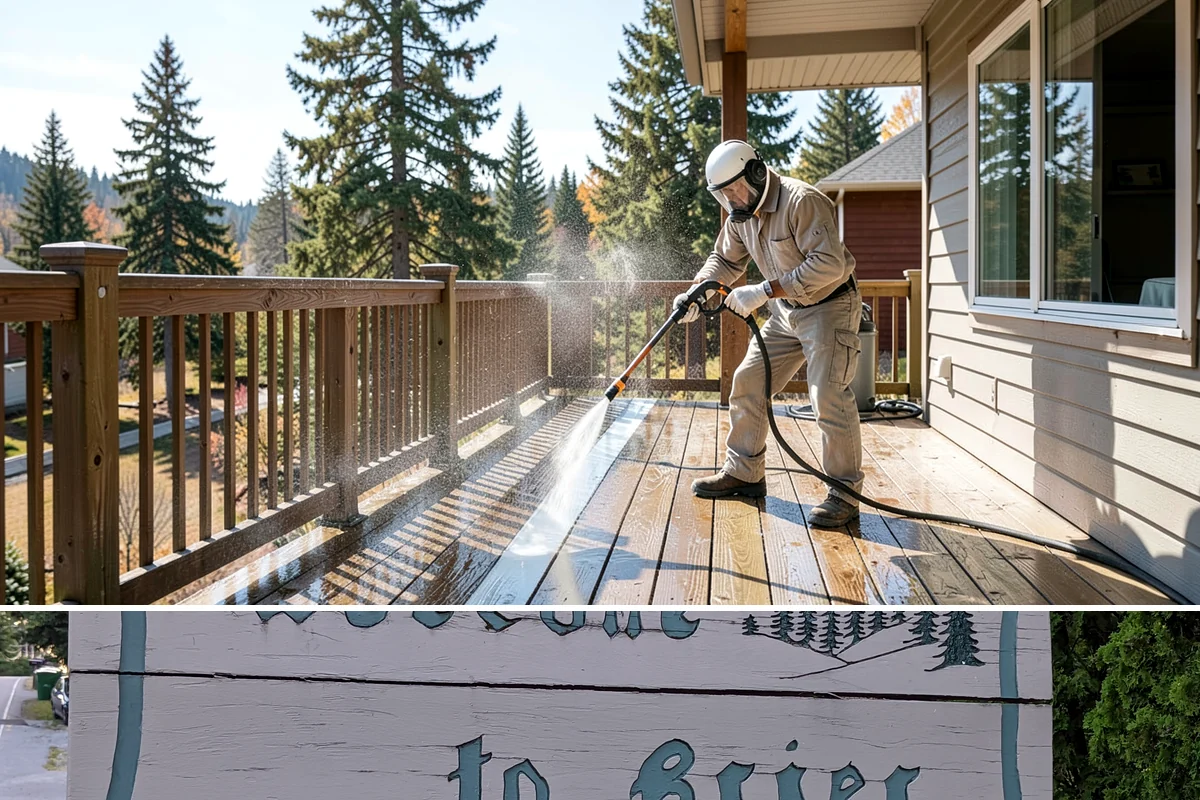Deck & Fence Package in Brier, Snohomish County, WA - Clean deck and fence in early summer during a dry window, especially if you plan to seal afterward.