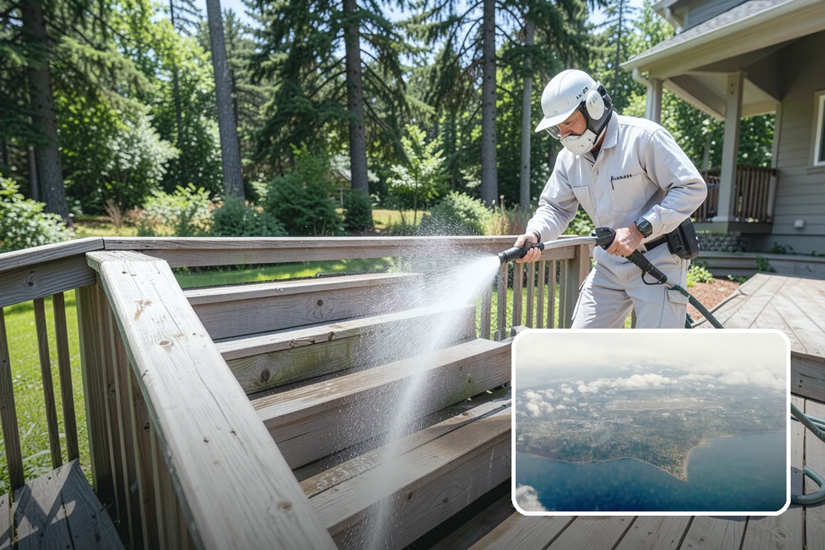 Deck & Fence Package in Burien, King County, WA - Matches brightened tone across deck and fence