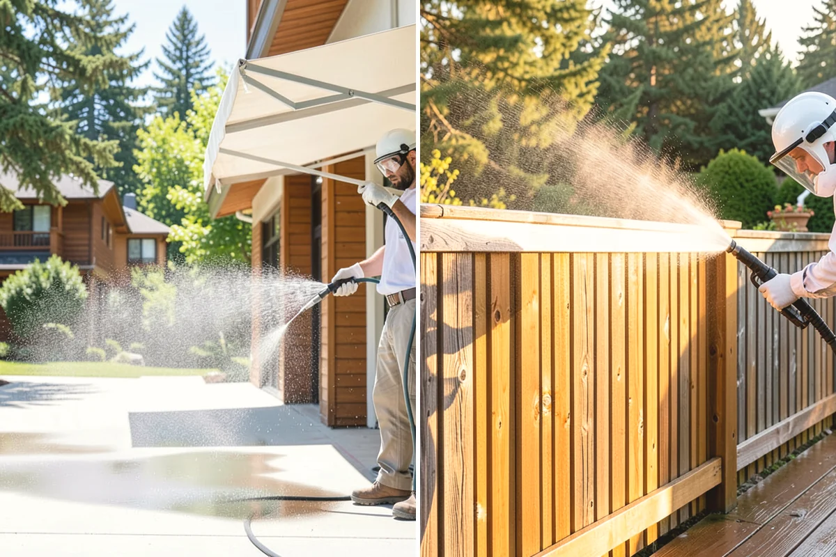 Deck & Fence Package in Carnation, King County, WA - Protect plantings and pre-wet surrounding foliage