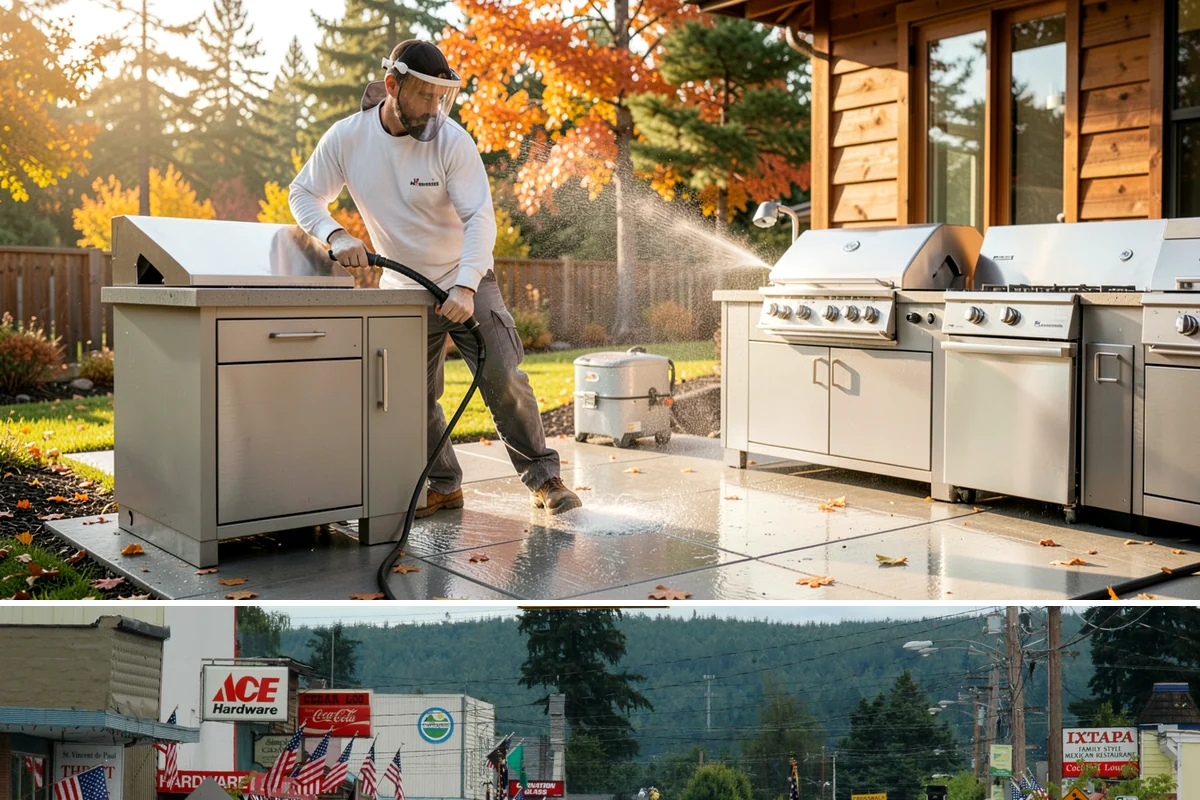 Deck & Fence Package in Carnation, King County, WA - Clean deck and fence in early summer during a dry window, especially if you plan to seal afterward.