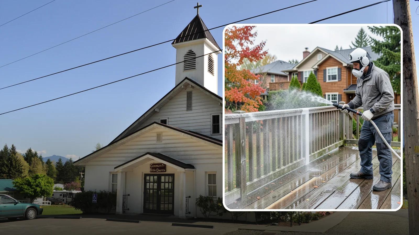 Deck & Fence Package in Concrete, Skagit County, WA - We clean and brighten your deck and fence together to revive the wood or composite the Northwest wet season grays out.
