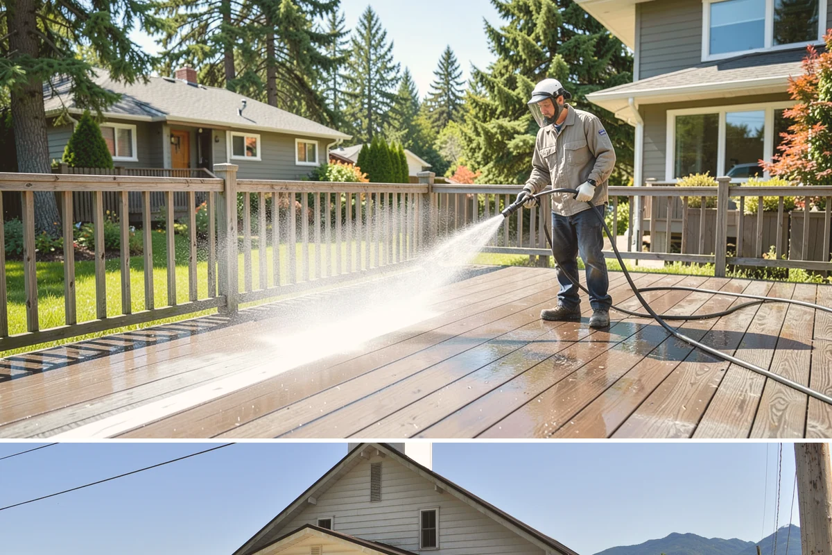 Deck & Fence Package in Concrete, Skagit County, WA - Clean deck and fence in early summer during a dry window, especially if you plan to seal afterward.
