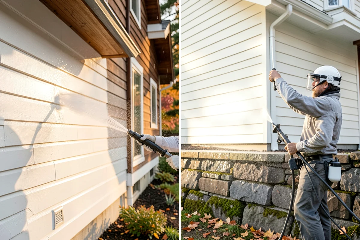 Deck & Fence Package in DuPont, Pierce County, WA - Protect plantings and pre-wet surrounding foliage