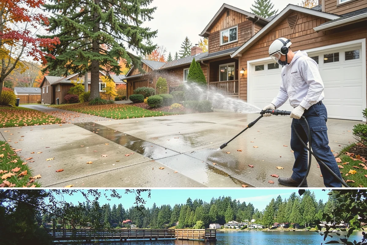 Deck & Fence Package in Federal Way, King County, WA - Clean deck and fence in early summer during a dry window, especially if you plan to seal afterward.