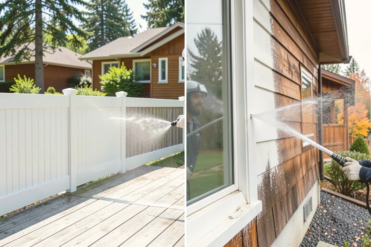 Deck & Fence Package in Fife, Pierce County, WA - Protect plantings and pre-wet surrounding foliage