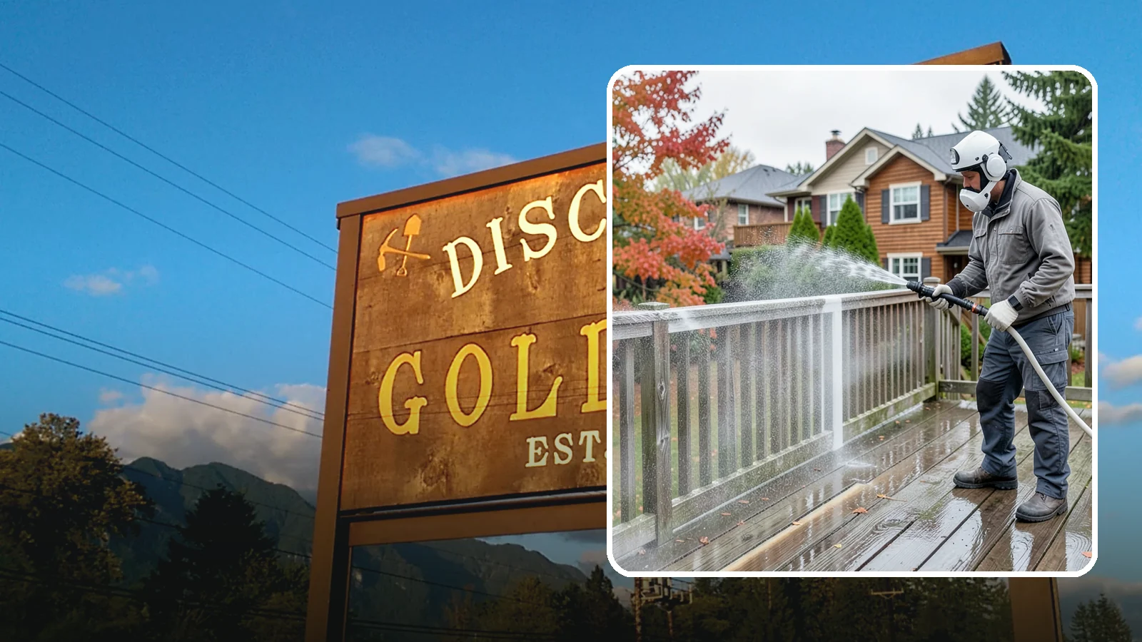 Deck & Fence Package in Gold Bar, Snohomish County, WA - We clean and brighten your deck and fence together to revive the wood or composite the Northwest wet season grays out.