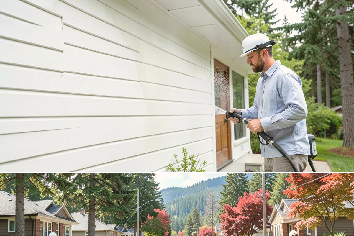 Deck & Fence Package in Hunts Point, King County, WA - Clean deck and fence in early summer during a dry window, especially if you plan to seal afterward.