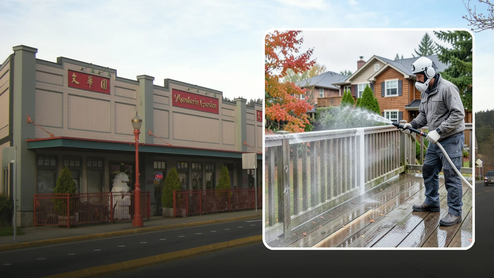 Deck & Fence Package in Issaquah, King County, WA - We clean and brighten your deck and fence together to revive the wood or composite the Northwest wet season grays out.