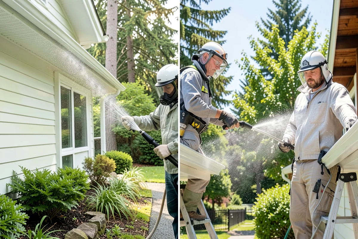 Deck & Fence Package in Kenmore, King County, WA - Protect plantings and pre-wet surrounding foliage
