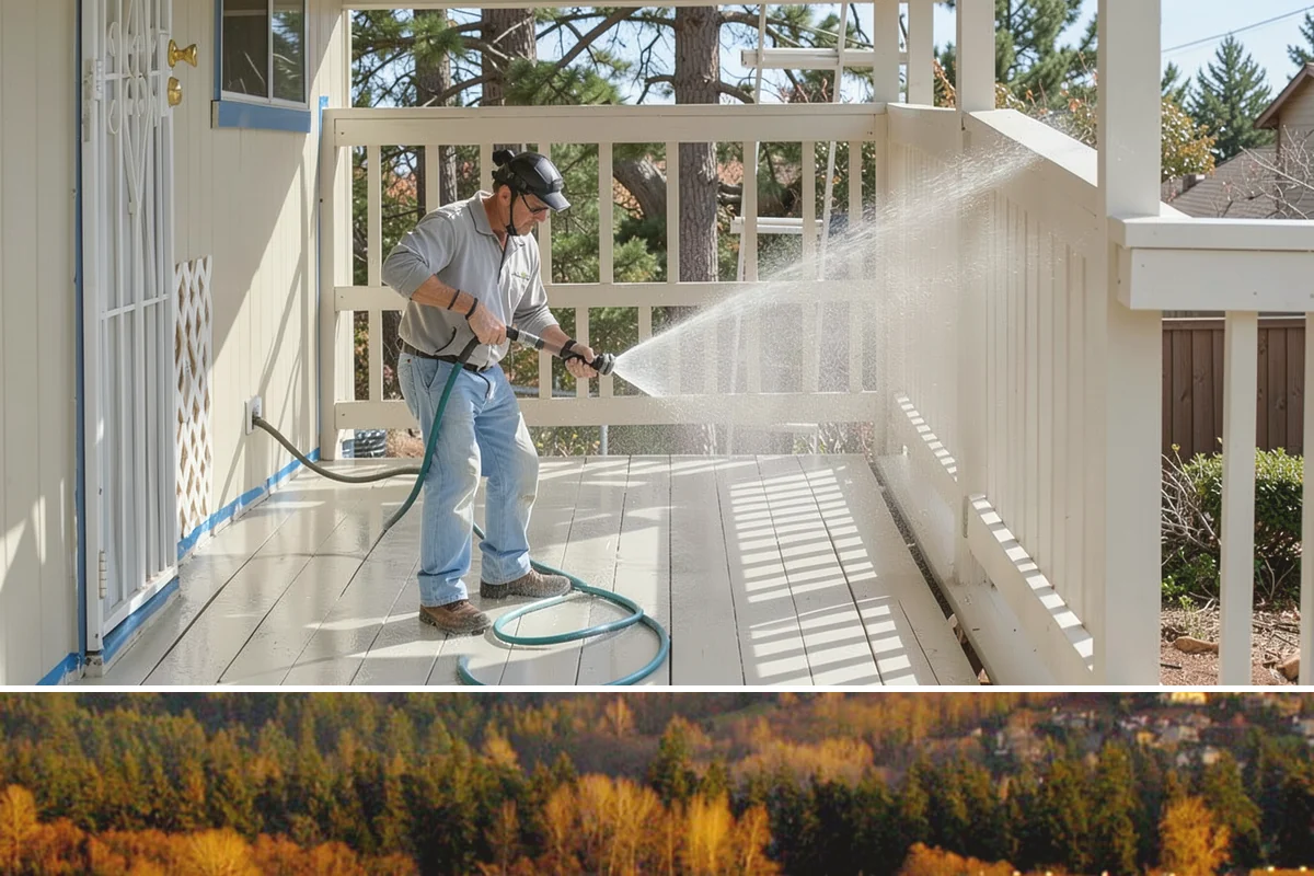 Deck & Fence Package in Kenmore, King County, WA - Clean deck and fence in early summer during a dry window, especially if you plan to seal afterward.