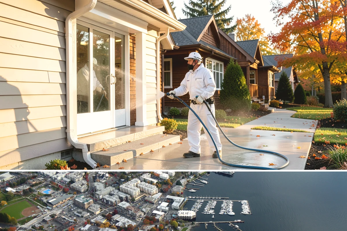 Deck & Fence Package in Kirkland, King County, WA - Clean deck and fence in early summer during a dry window, especially if you plan to seal afterward.