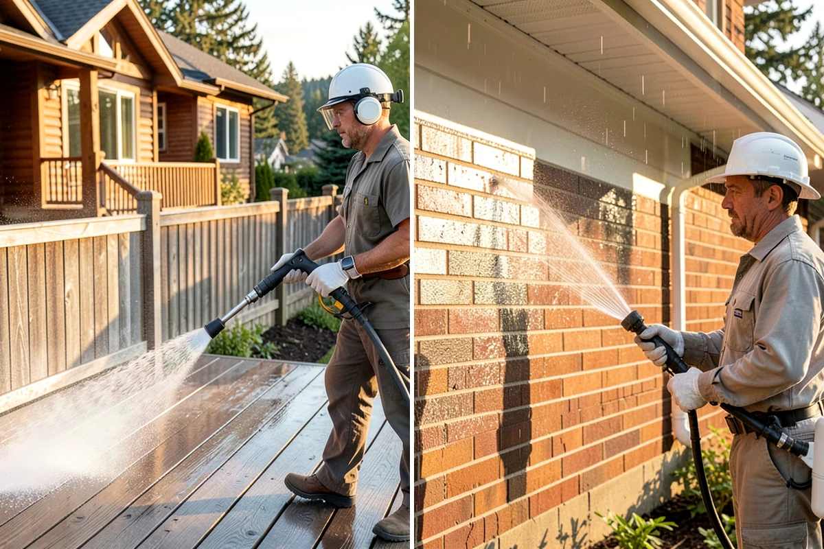 Deck & Fence Package in Lakewood, Pierce County, WA - Protect plantings and pre-wet surrounding foliage