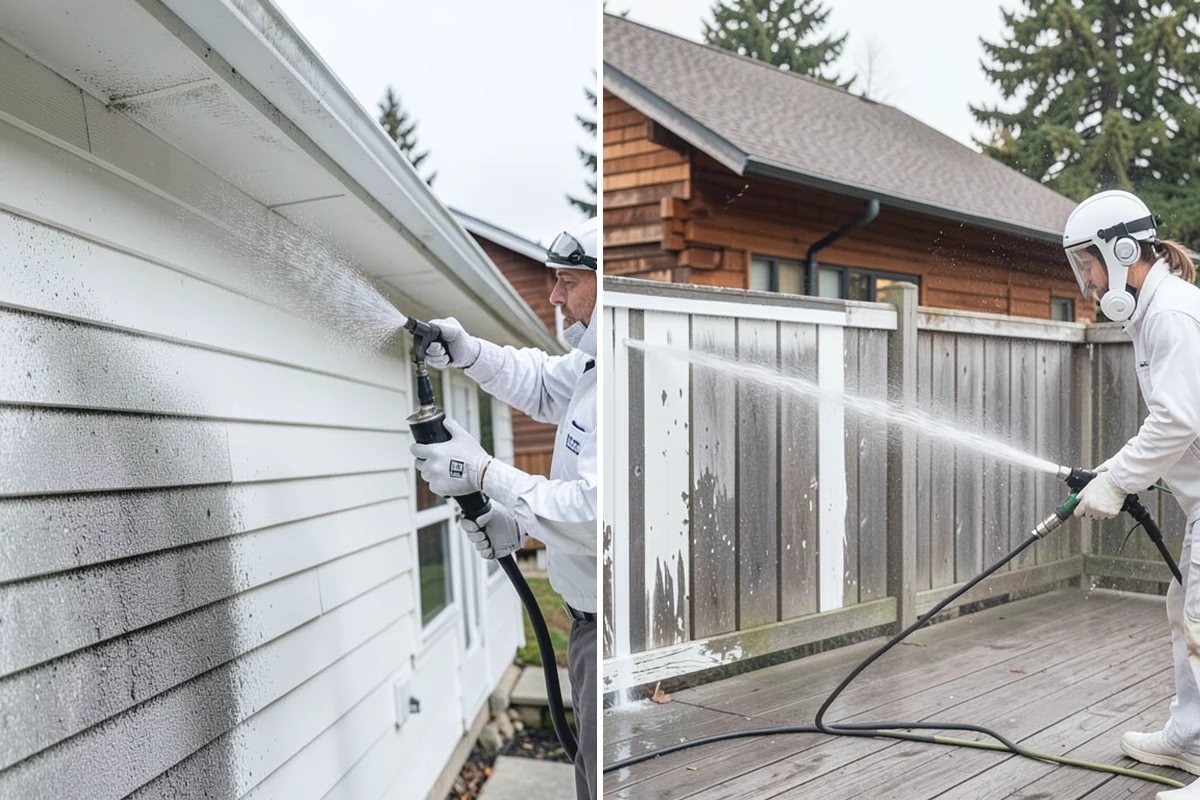 Deck & Fence Package in Marysville, Snohomish County, WA - Protect plantings and pre-wet surrounding foliage