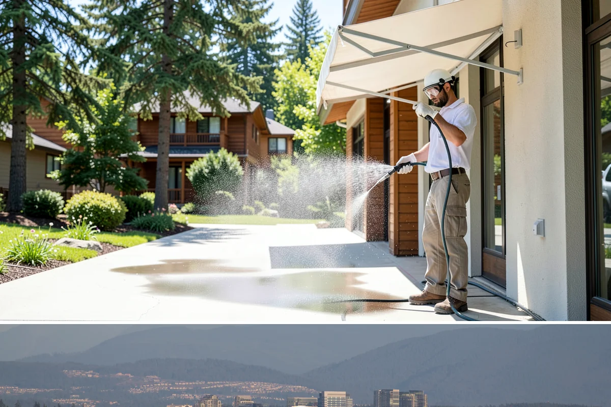 Deck & Fence Package in Medina, King County, WA - Clean deck and fence in early summer during a dry window, especially if you plan to seal afterward.