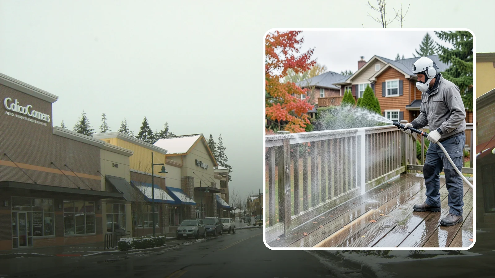 Deck & Fence Package in Mill Creek, Snohomish County, WA - We clean and brighten your deck and fence together to revive the wood or composite the Northwest wet season grays out.