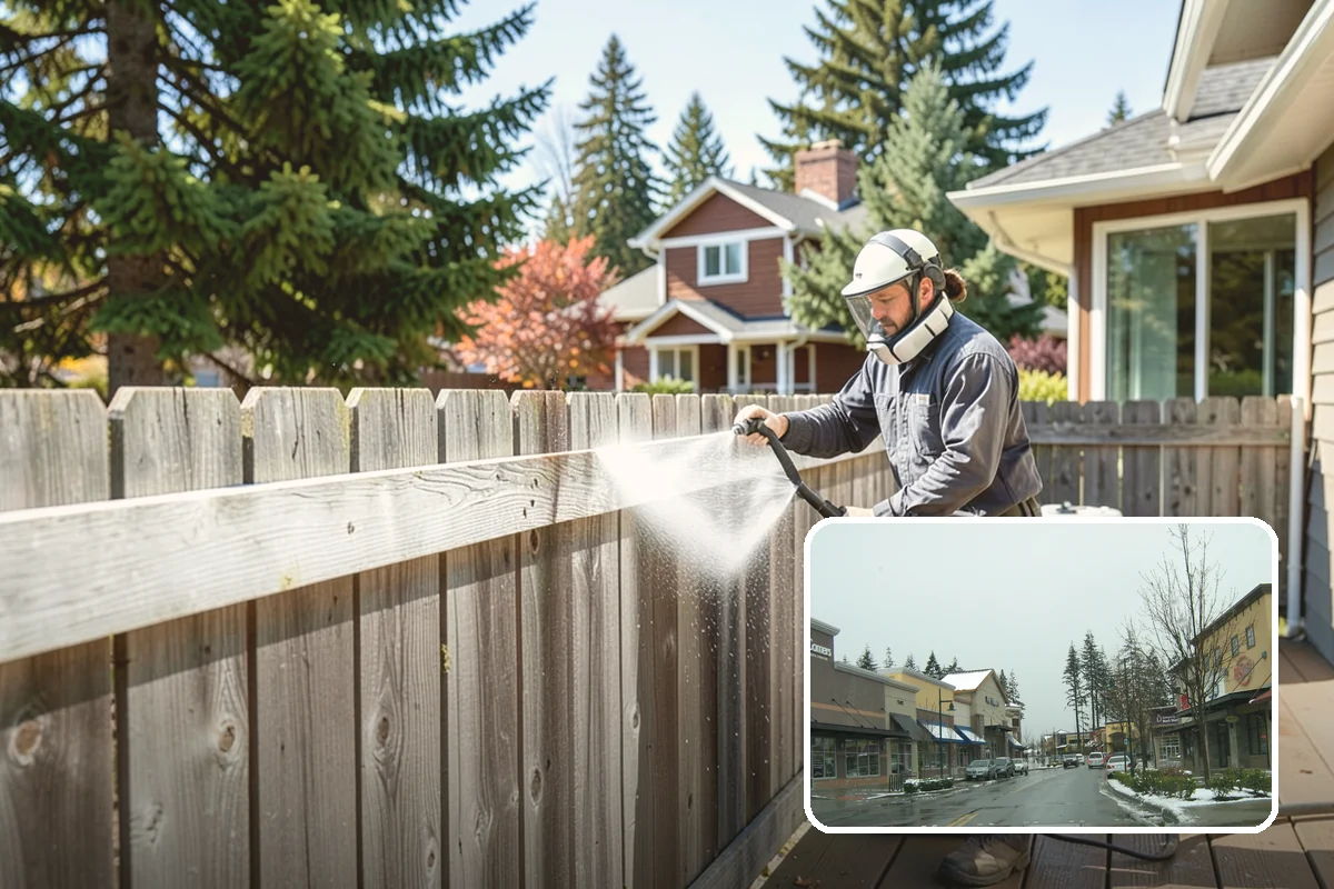 Deck & Fence Package in Mill Creek, Snohomish County, WA - Matches brightened tone across deck and fence