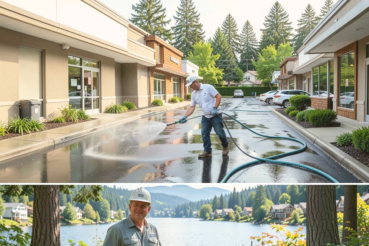 Deck & Fence Package in Milton, King County, WA - Clean deck and fence in early summer during a dry window, especially if you plan to seal afterward.
