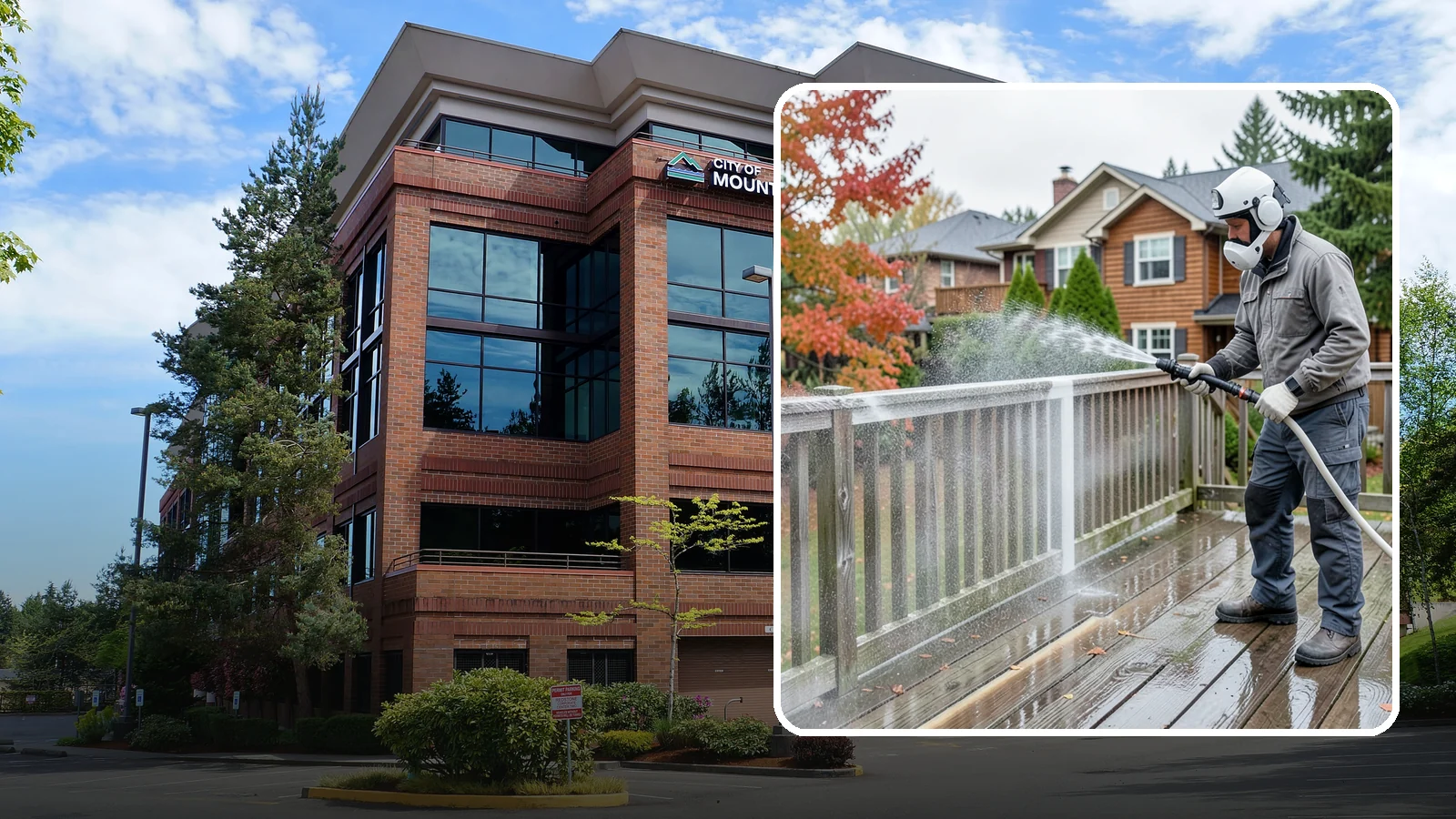 Deck & Fence Package in Mountlake Terrace, Snohomish County, WA - We clean and brighten your deck and fence together to revive the wood or composite the Northwest wet season grays out.