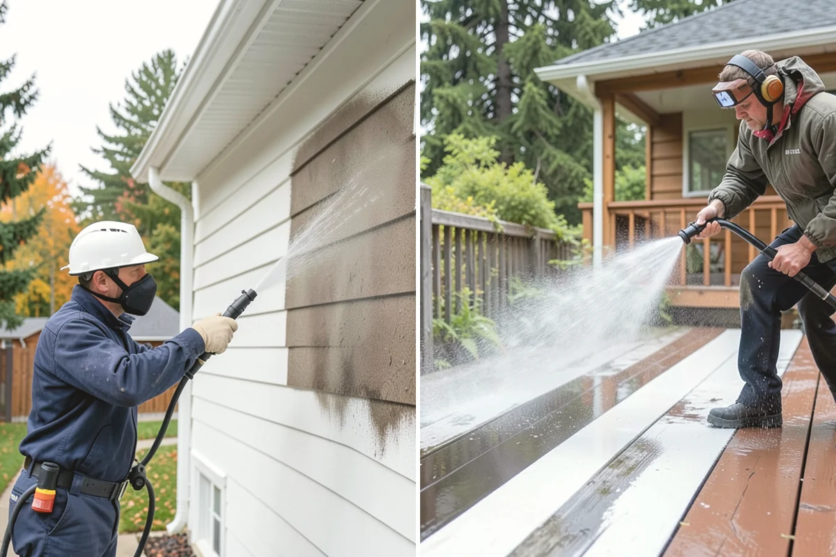 Deck & Fence Package in Mukilteo, Snohomish County, WA - Protect plantings and pre-wet surrounding foliage