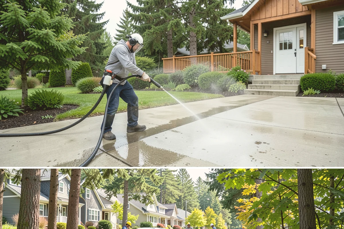 Deck & Fence Package in Normandy Park, King County, WA - Clean deck and fence in early summer during a dry window, especially if you plan to seal afterward.