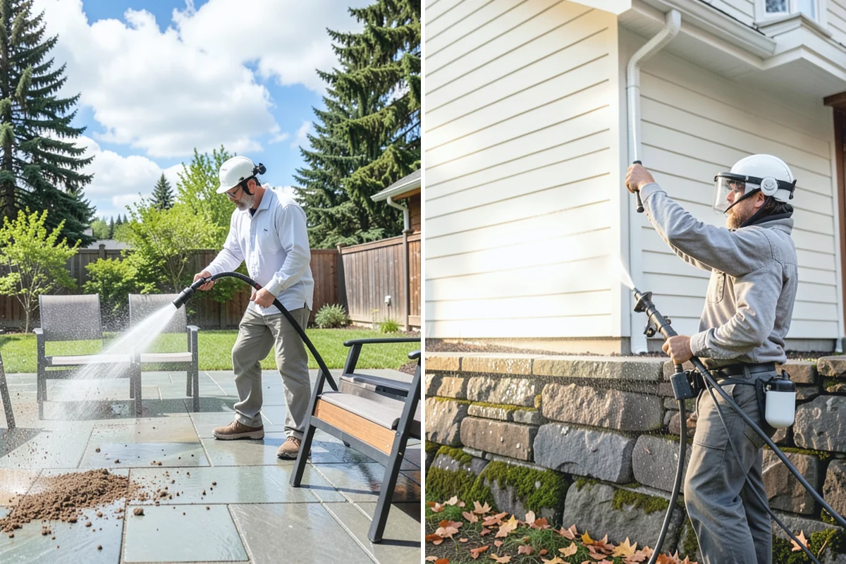 Deck & Fence Package in Redmond, King County, WA - Protect plantings and pre-wet surrounding foliage