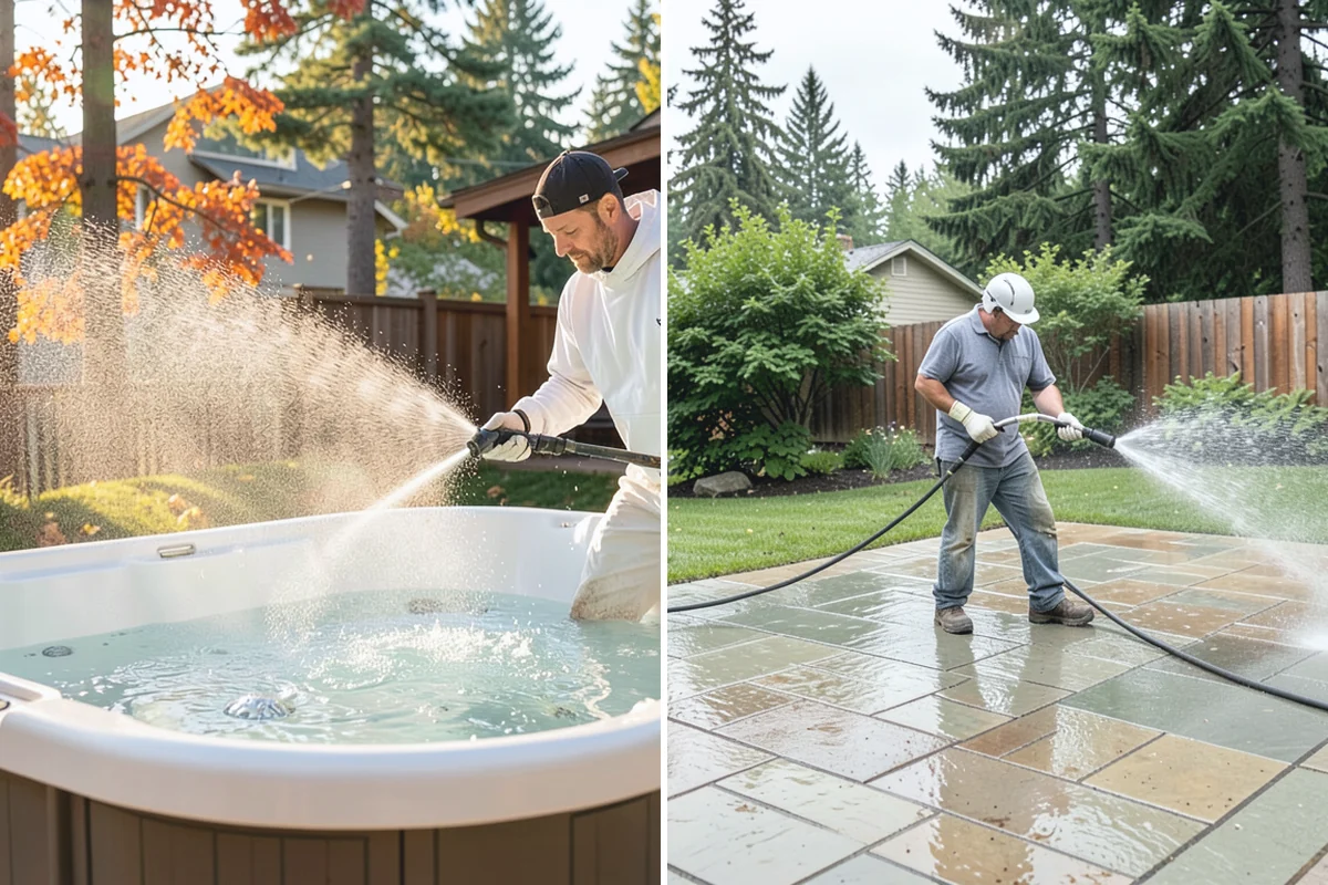 Deck & Fence Package in Roy, Pierce County, WA - Protect plantings and pre-wet surrounding foliage