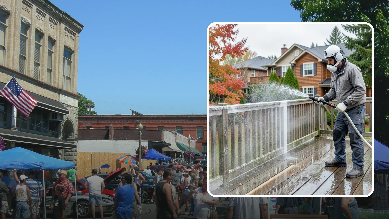 Deck & Fence Package in Snohomish, Snohomish County, WA - We clean and brighten your deck and fence together to revive the wood or composite the Northwest wet season grays out.