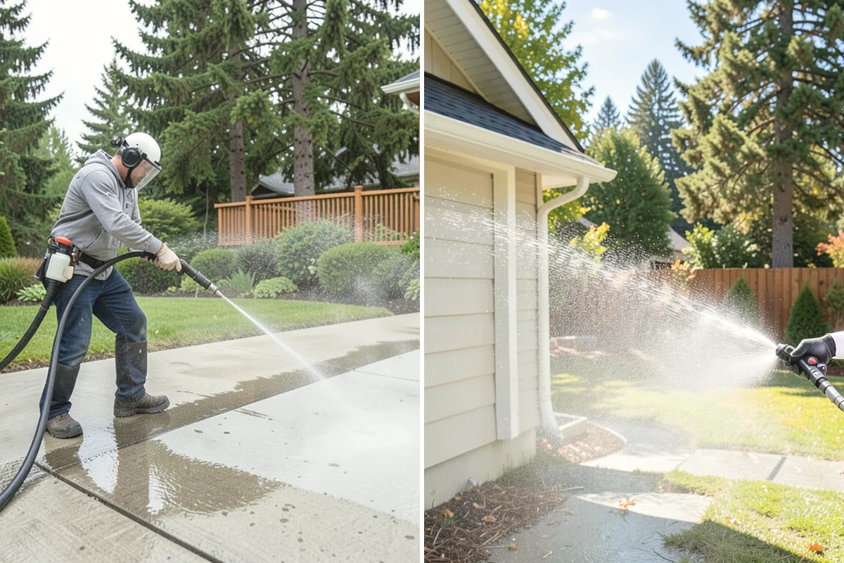 Deck & Fence Package in Tacoma, Pierce County, WA - Protect plantings and pre-wet surrounding foliage