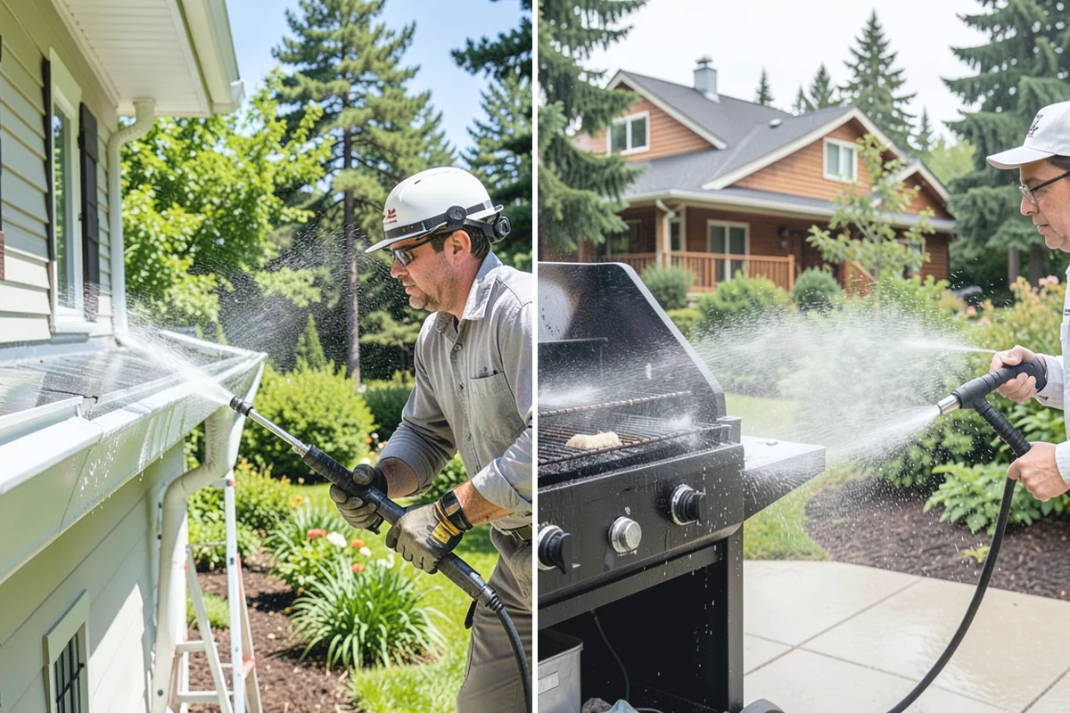 Deck & Fence Package in Wilkeson, Pierce County, WA - Protect plantings and pre-wet surrounding foliage