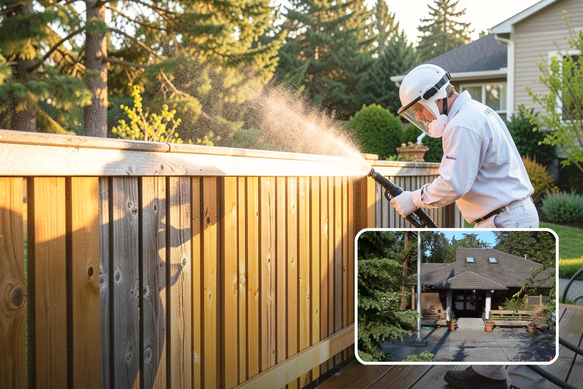 Deck & Fence Package in Yarrow Point, King County, WA - Matches brightened tone across deck and fence