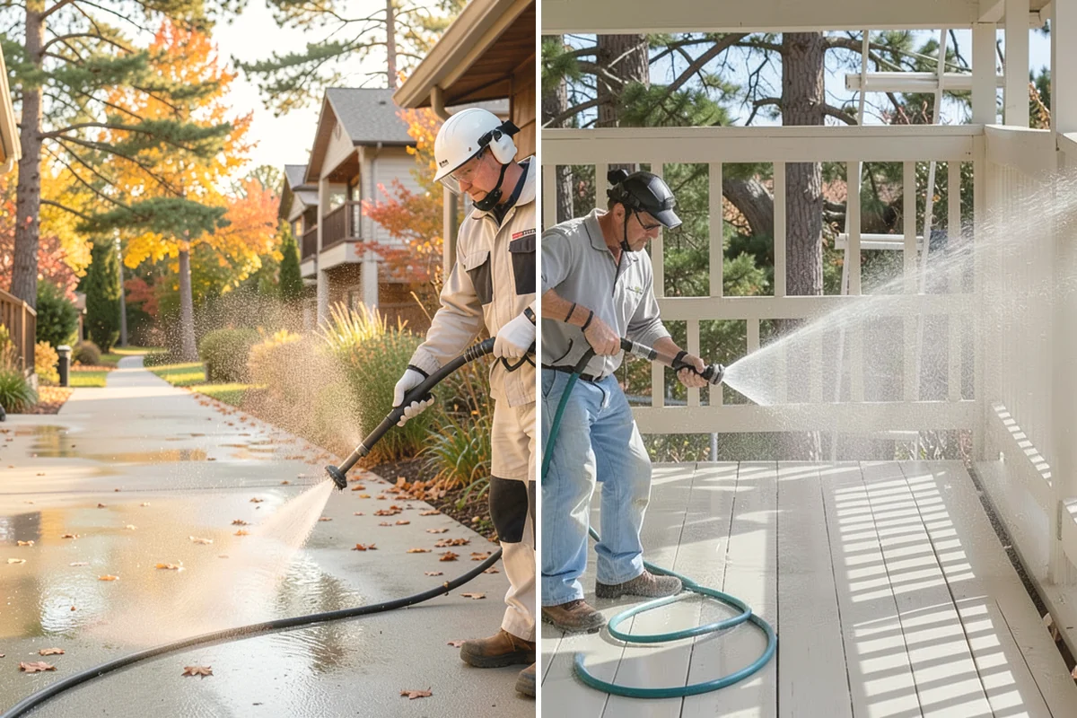 Deck & Fence Package in Yarrow Point, King County, WA - Protect plantings and pre-wet surrounding foliage