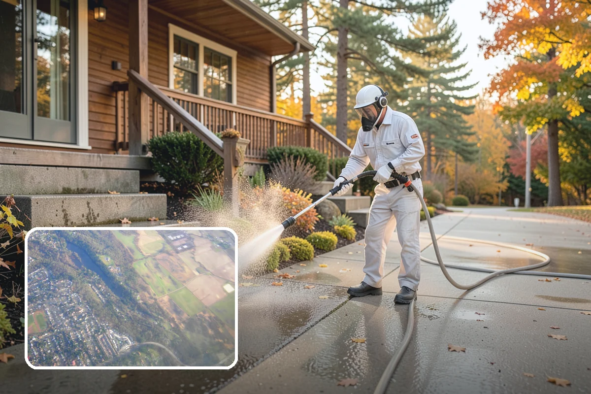 Deck Brightening in Algona, King County, WA - Neutralizes the wood after cleaning