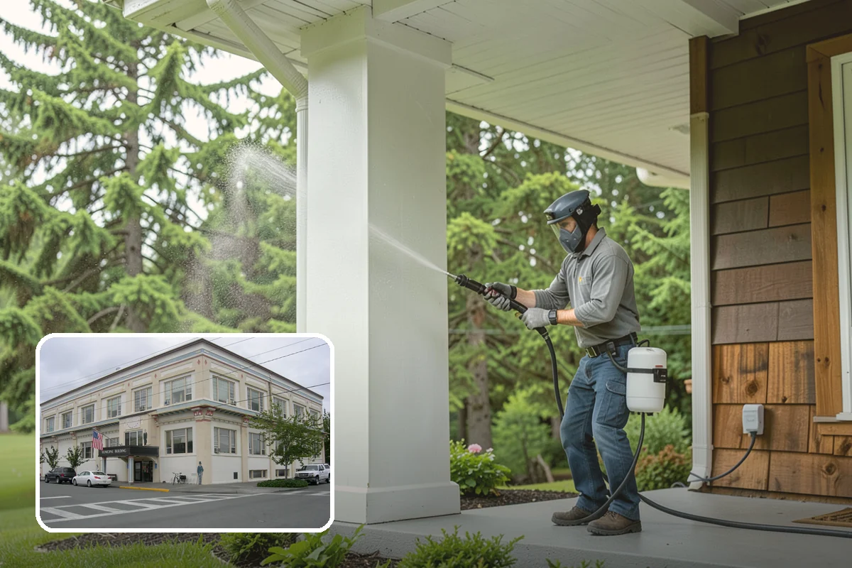 Deck Brightening in Anacortes, Skagit County, WA - Neutralizes the wood after cleaning