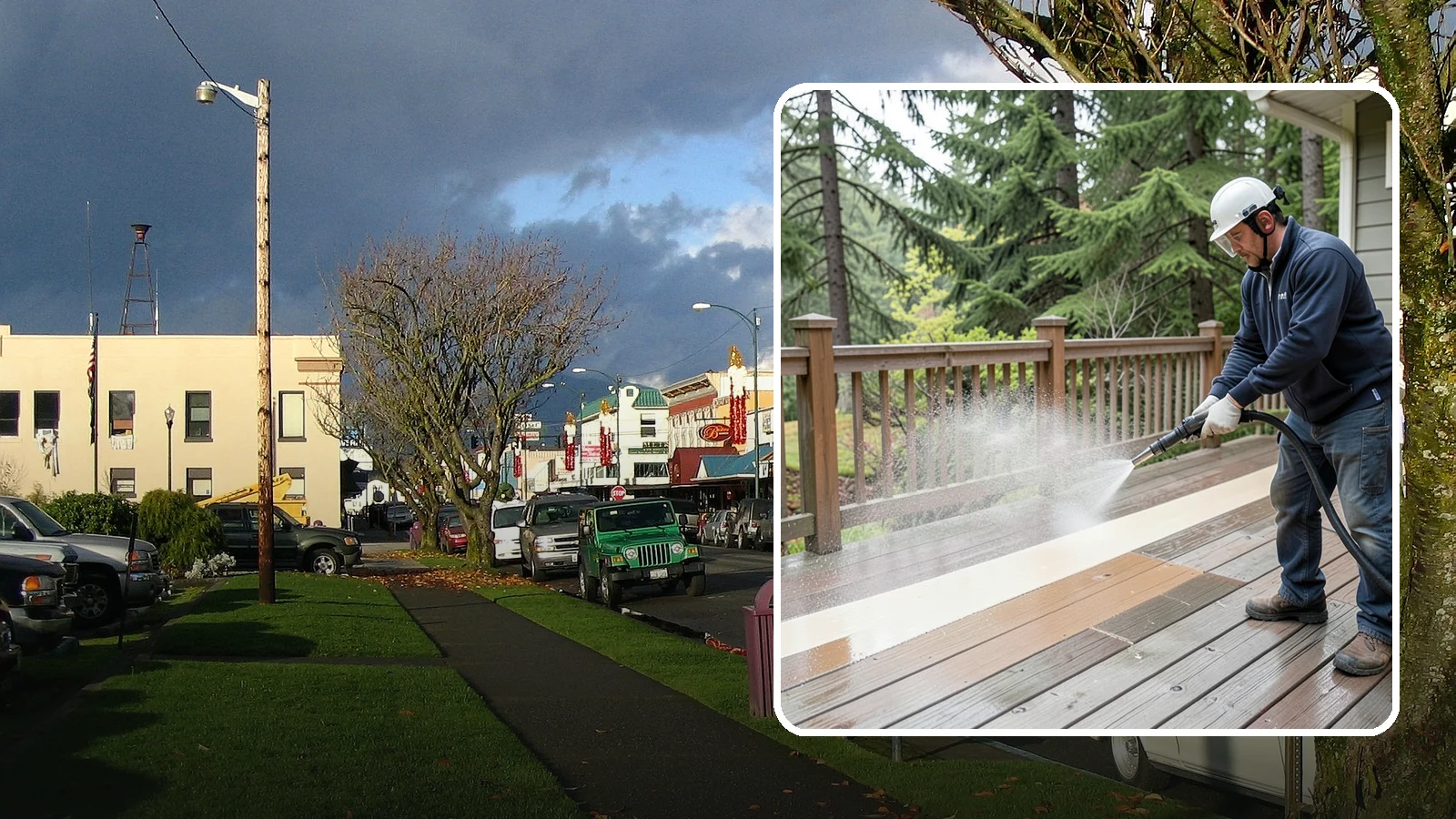 Deck Brightening in Arlington, Snohomish County, WA - Apply a wood brightener that neutralizes cleaned decks and restores a bright, even PNW-ready tone.