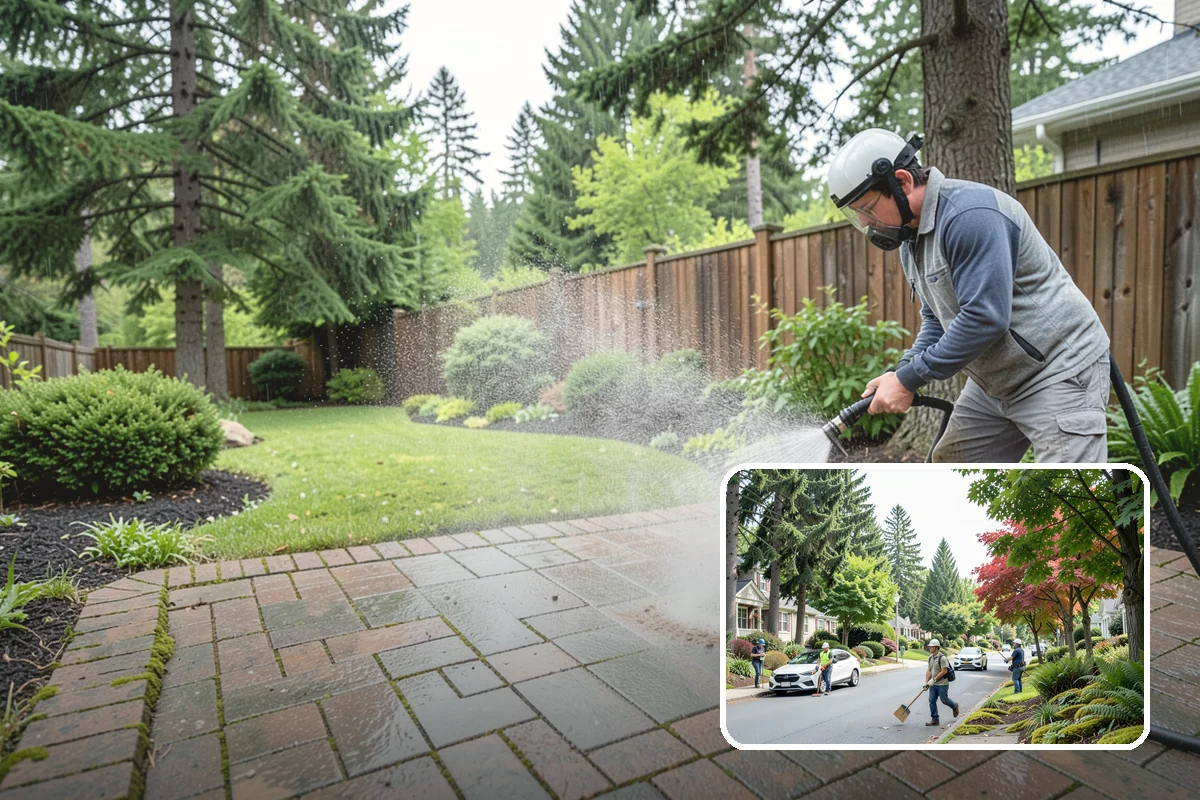 Deck Brightening in Beaux Arts Village, King County, WA - Neutralizes the wood after cleaning