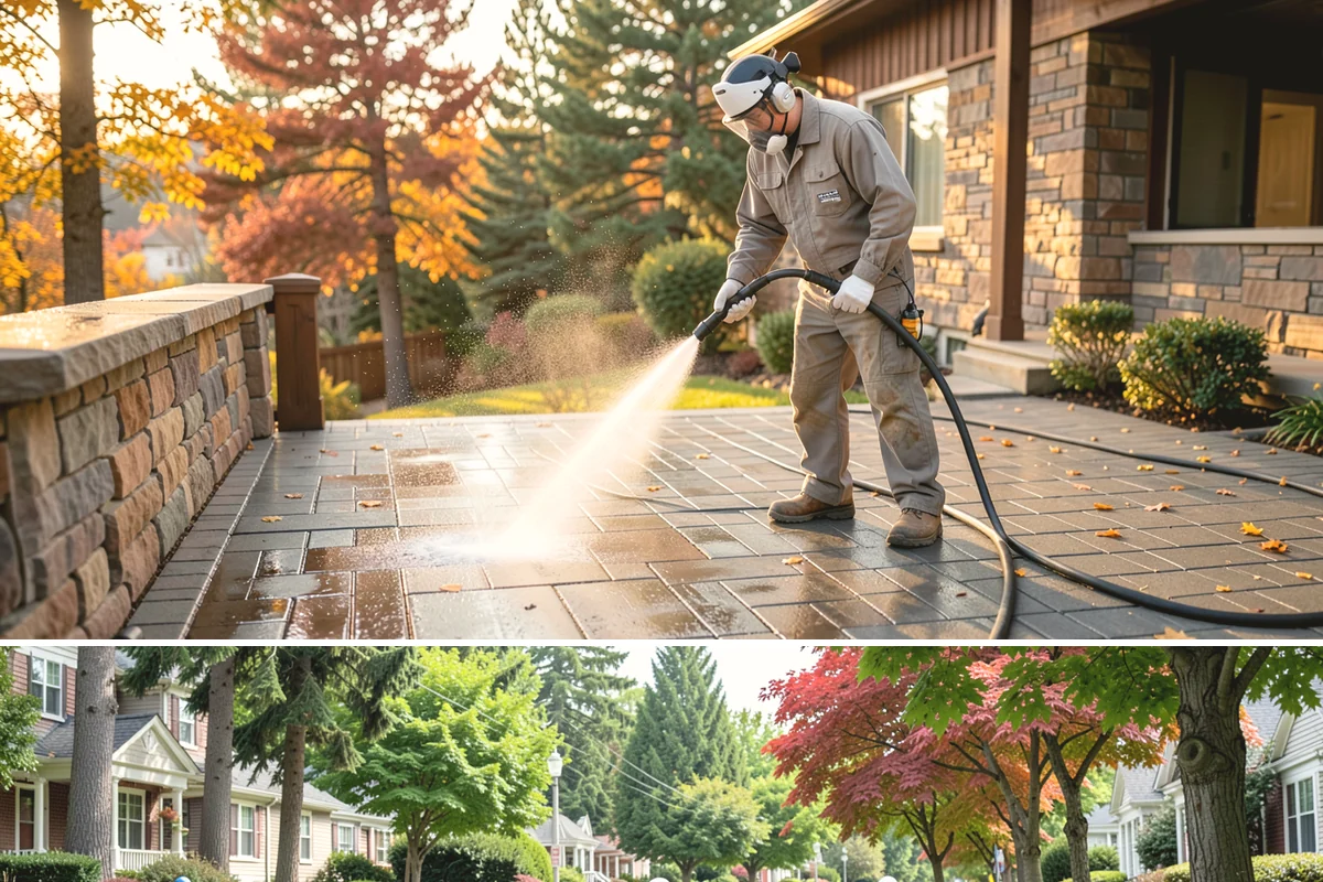 Deck Brightening in Beaux Arts Village, King County, WA - Brighten decks right after cleaning in dry summer weather for the best color and cure.