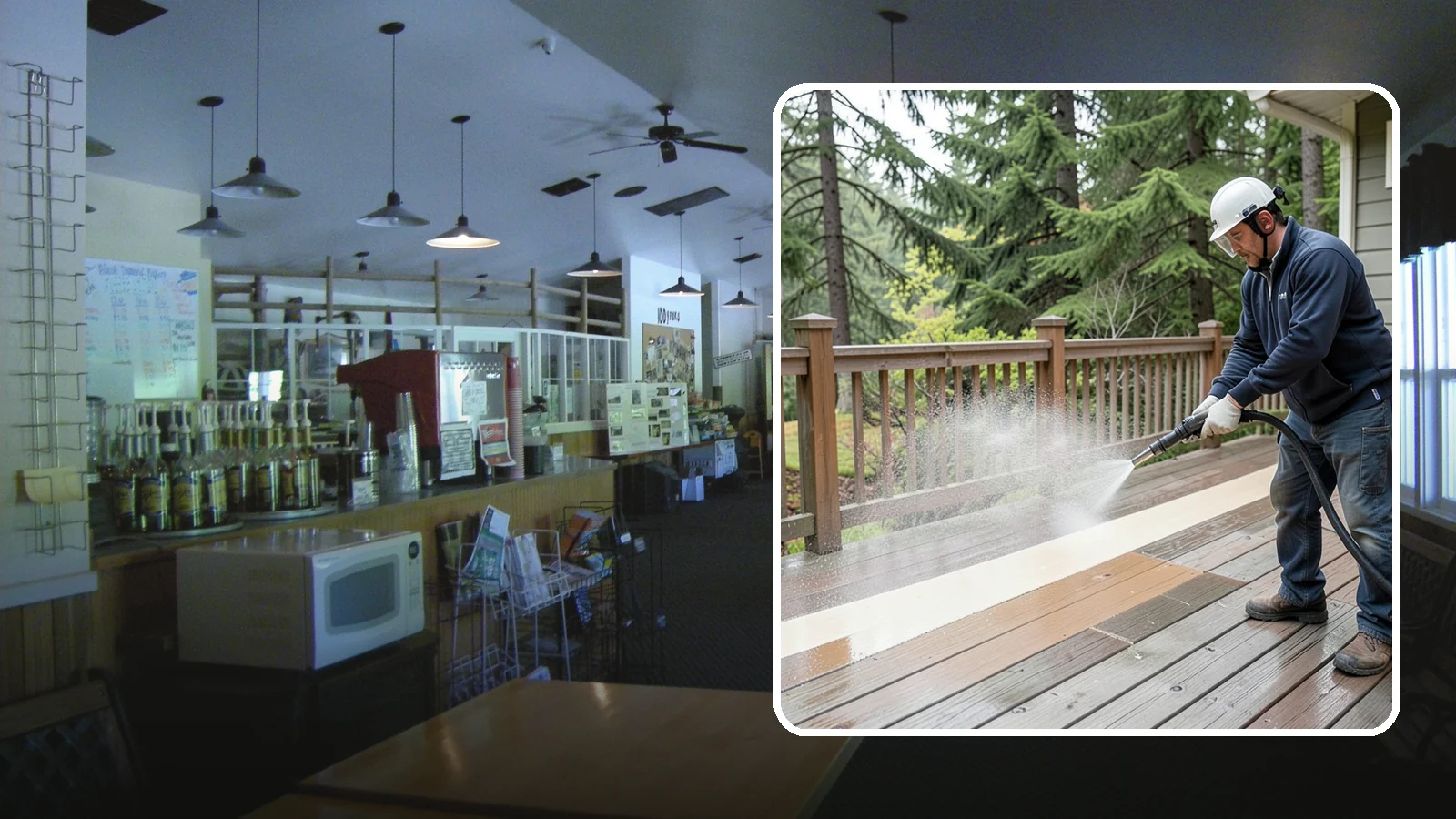 Deck Brightening in Black Diamond, King County, WA - Apply a wood brightener that neutralizes cleaned decks and restores a bright, even PNW-ready tone.