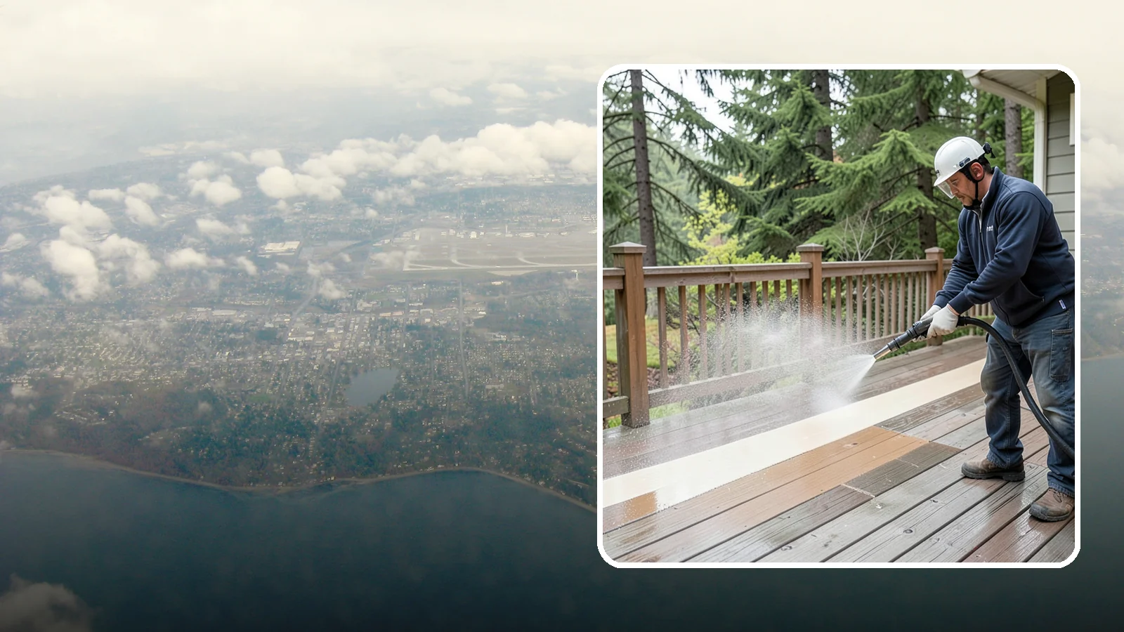 Deck Brightening in Burien, King County, WA - Apply a wood brightener that neutralizes cleaned decks and restores a bright, even PNW-ready tone.