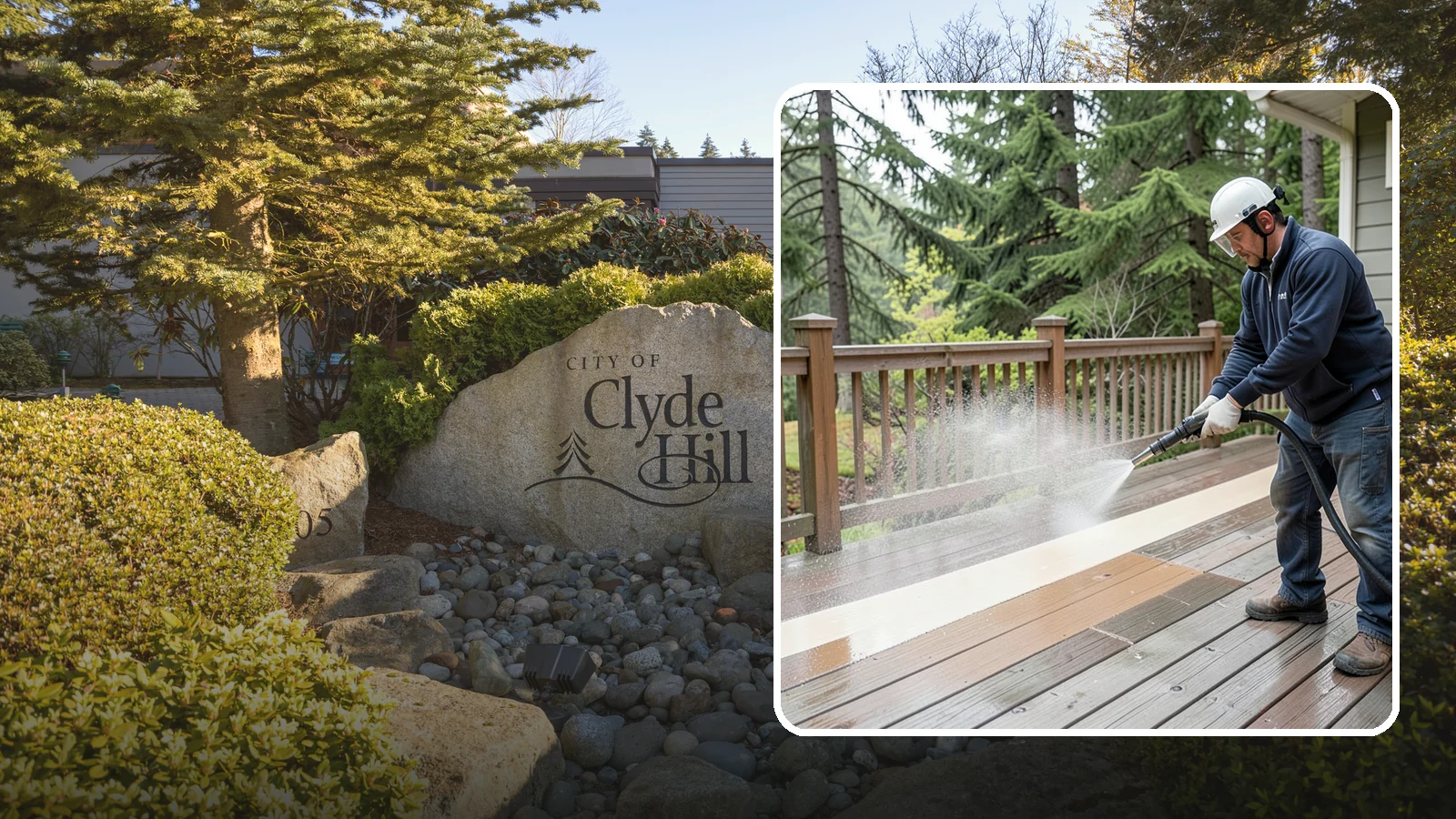 Deck Brightening in Clyde Hill, King County, WA - Apply a wood brightener that neutralizes cleaned decks and restores a bright, even PNW-ready tone.