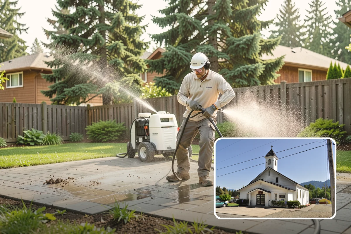 Deck Brightening in Concrete, Skagit County, WA - Neutralizes the wood after cleaning