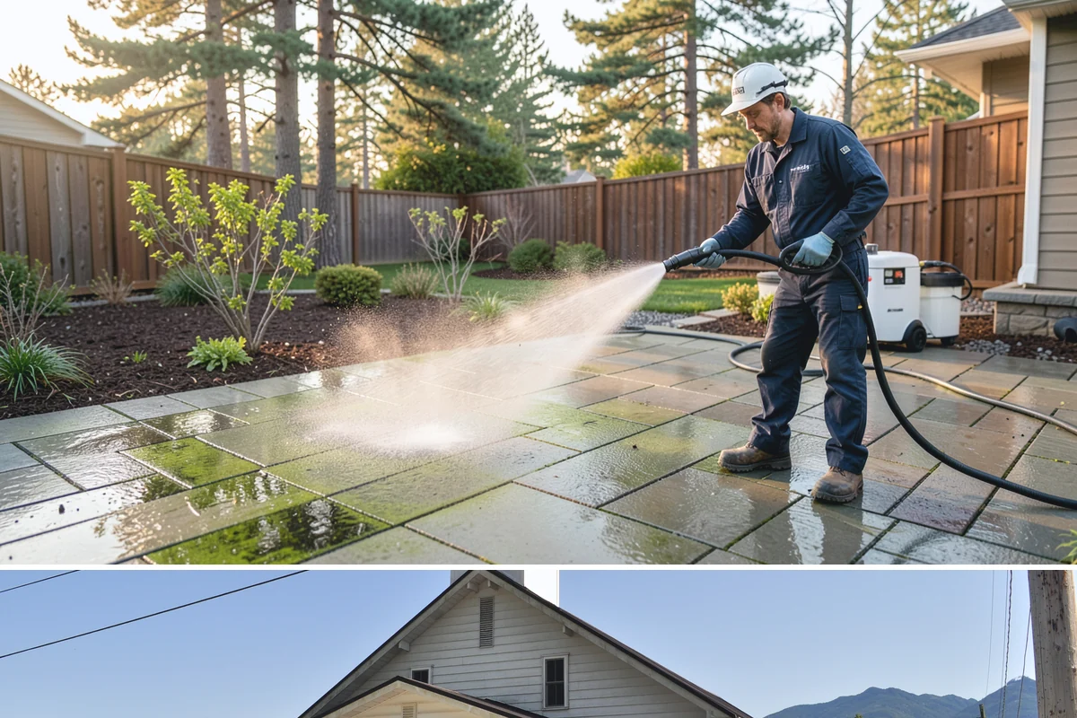 Deck Brightening in Concrete, Skagit County, WA - Brighten decks right after cleaning in dry summer weather for the best color and cure.