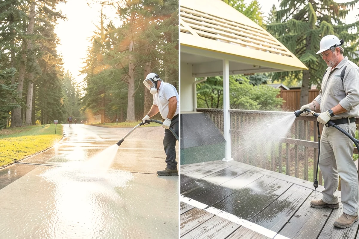 Deck Brightening in Covington, King County, WA - Confirm the deck is cleaned and still damp