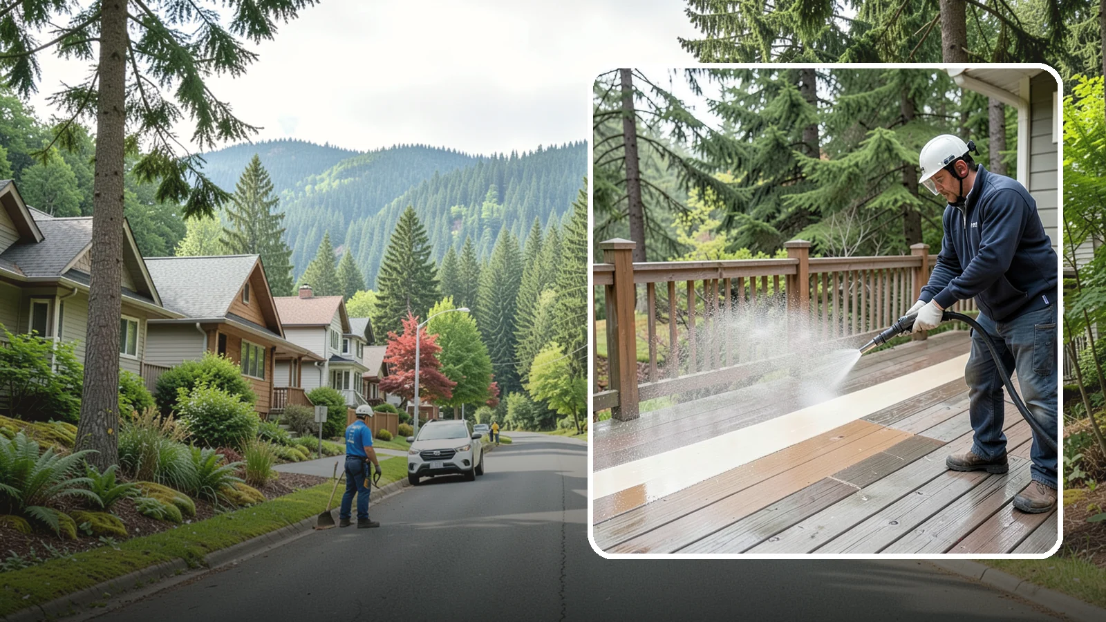 Deck Brightening in Darrington, Snohomish County, WA - Apply a wood brightener that neutralizes cleaned decks and restores a bright, even PNW-ready tone.