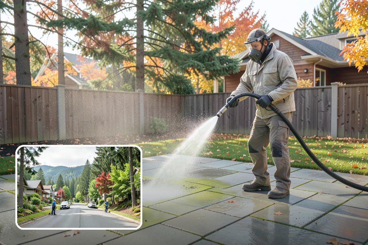 Deck Brightening in Darrington, Snohomish County, WA - Neutralizes the wood after cleaning