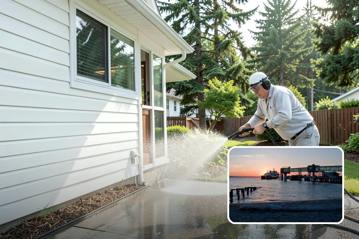 Deck Brightening in Edmonds, Snohomish County, WA - Neutralizes the wood after cleaning
