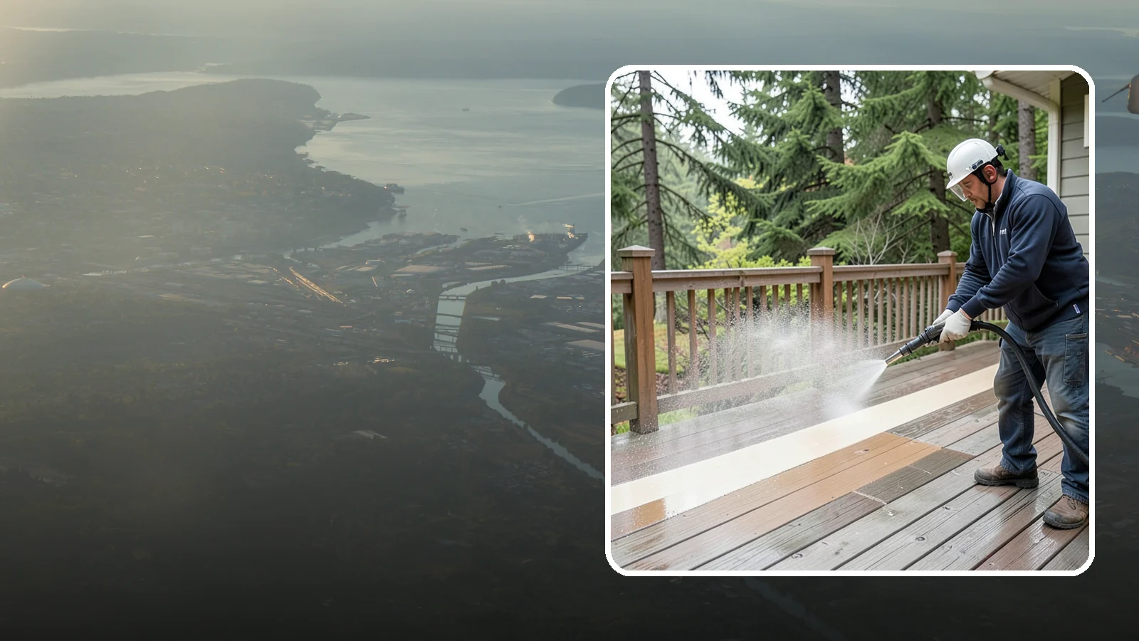 Deck Brightening in Fife, Pierce County, WA - Apply a wood brightener that neutralizes cleaned decks and restores a bright, even PNW-ready tone.