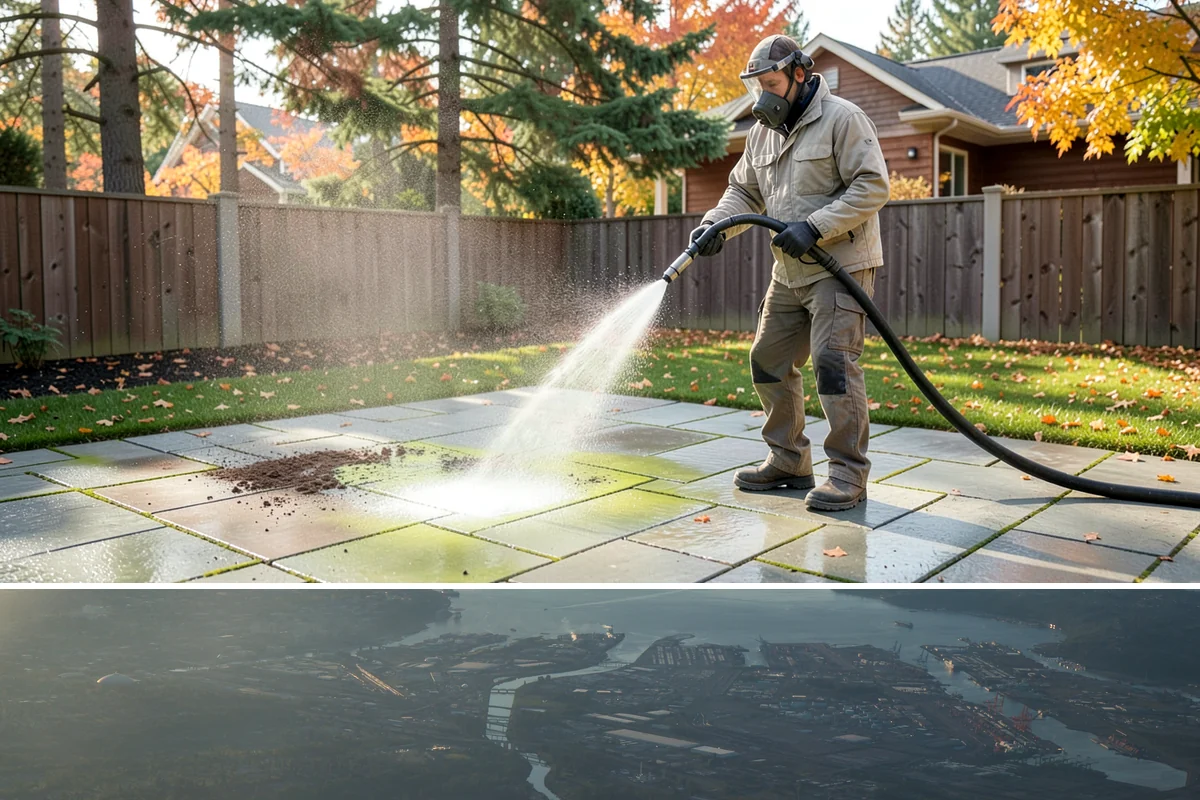 Deck Brightening in Fife, Pierce County, WA - Brighten decks right after cleaning in dry summer weather for the best color and cure.