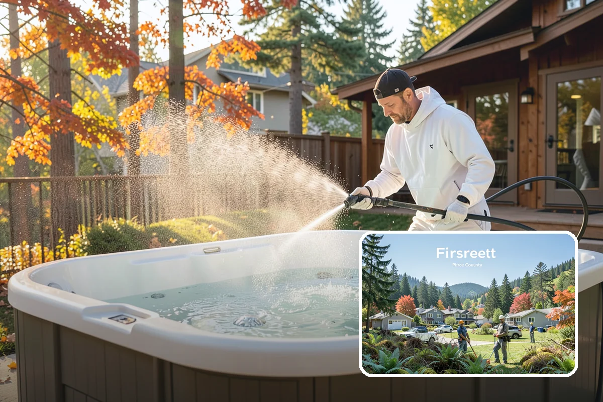 Deck Brightening in Fircrest, Pierce County, WA - Neutralizes the wood after cleaning