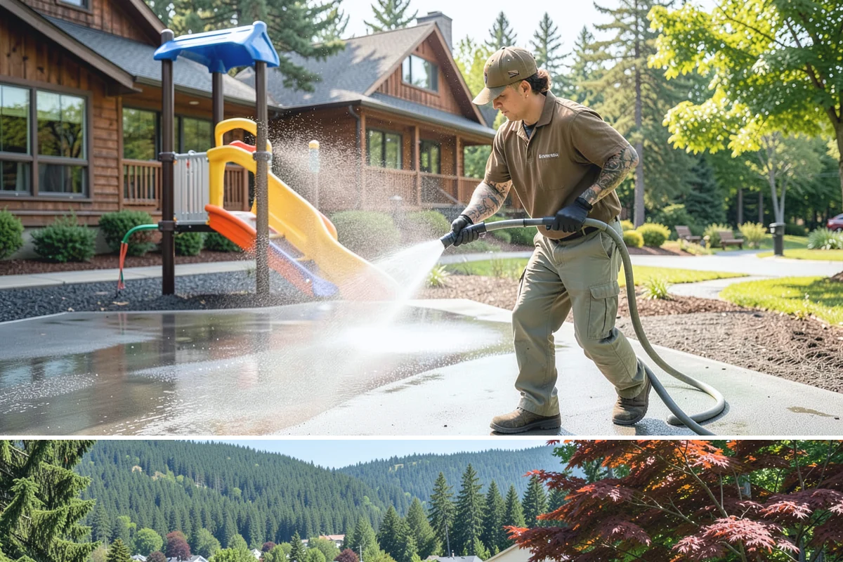 Deck Brightening in Index, Snohomish County, WA - Brighten decks right after cleaning in dry summer weather for the best color and cure.