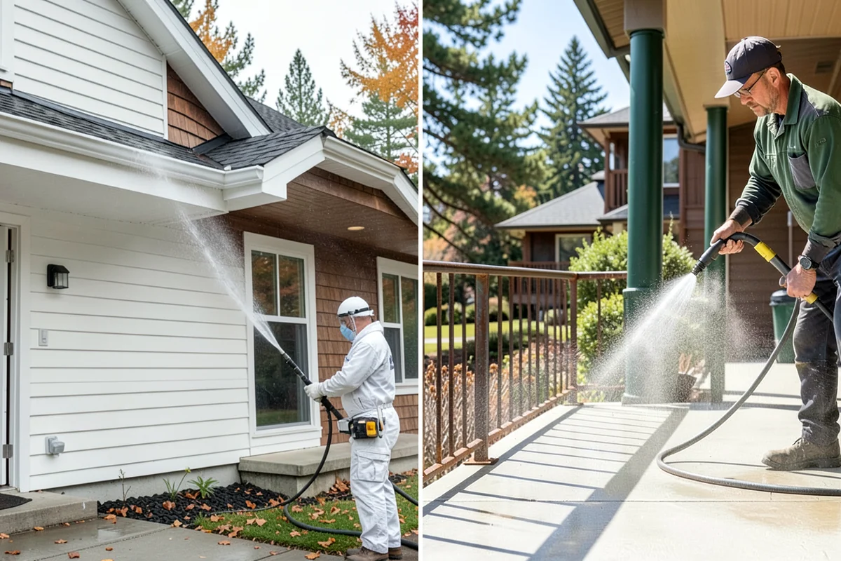 Deck Brightening in Lakewood, Pierce County, WA - Confirm the deck is cleaned and still damp